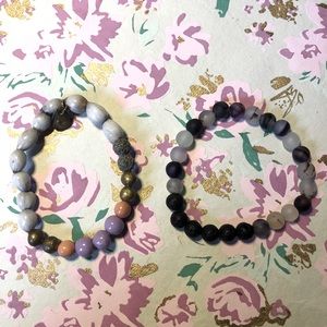 Two lava stone essential oil bracelets